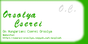 orsolya cserei business card